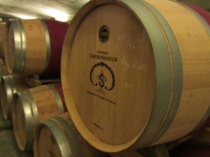 Barrels at  Château Carbonnieux